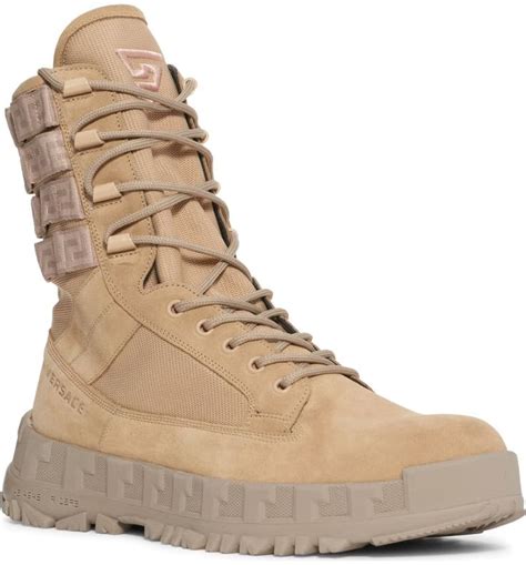 men versace boots|Versace combat boots army.